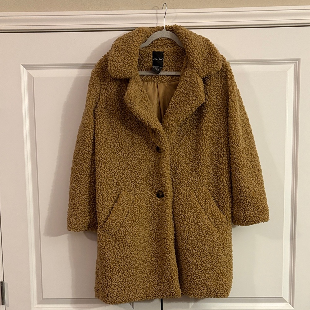 Me Jane Tan Teddy Coat